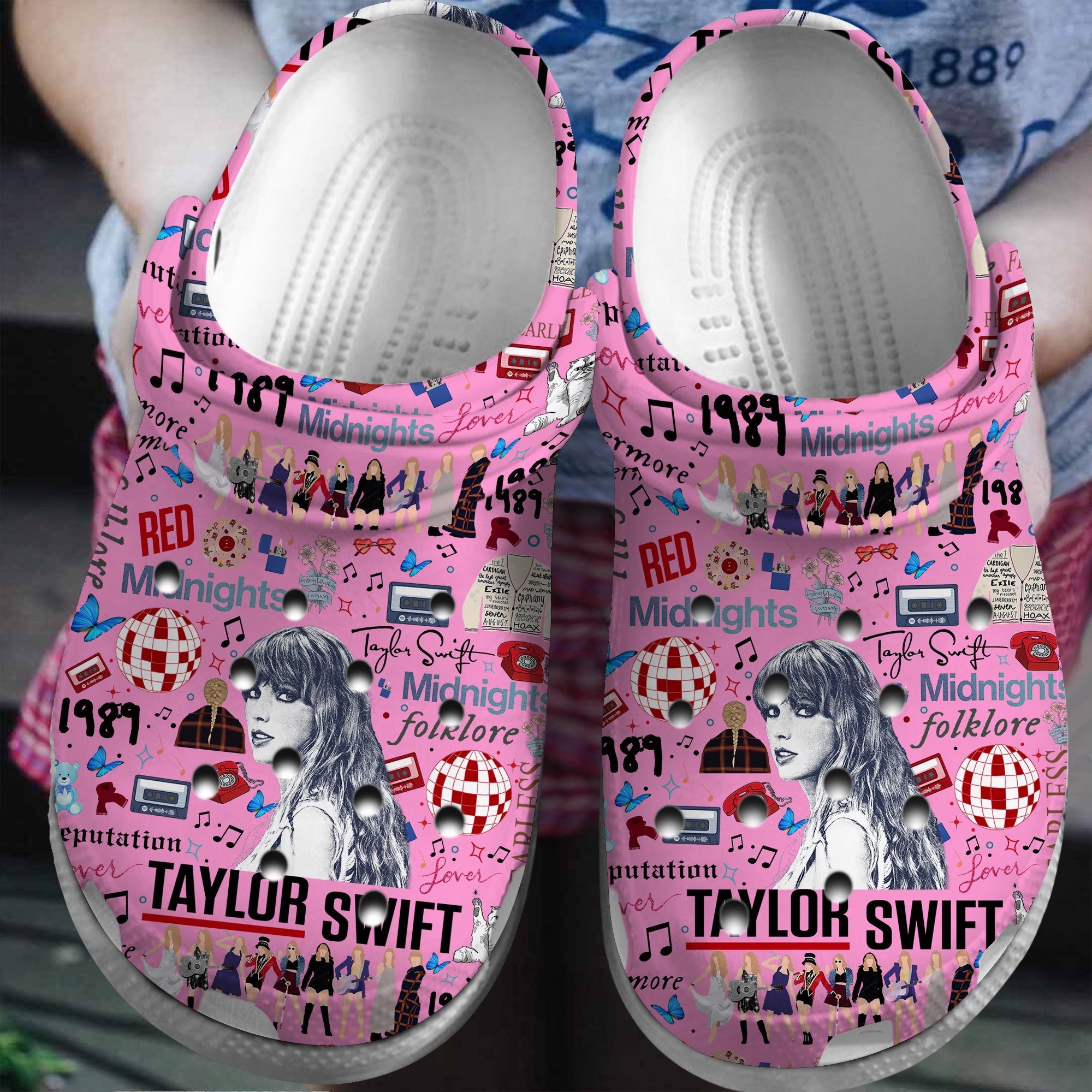 Taylor Swift Music Crocs Crocband Clogs Shoes Comfortable For Men Women and Kids