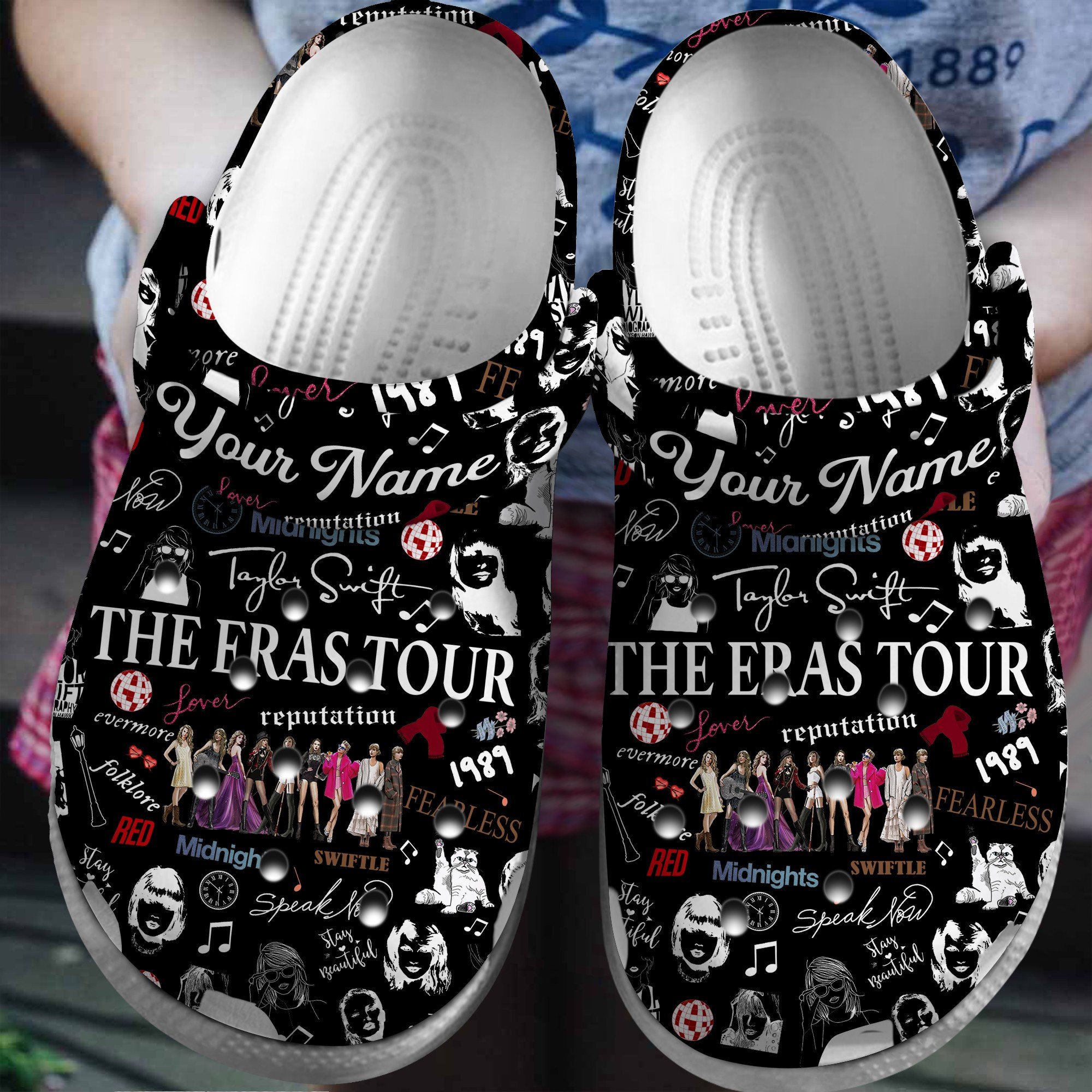 Taylor Swift Music Crocs Crocband Clogs Shoes Comfortable For Men Women and Kids