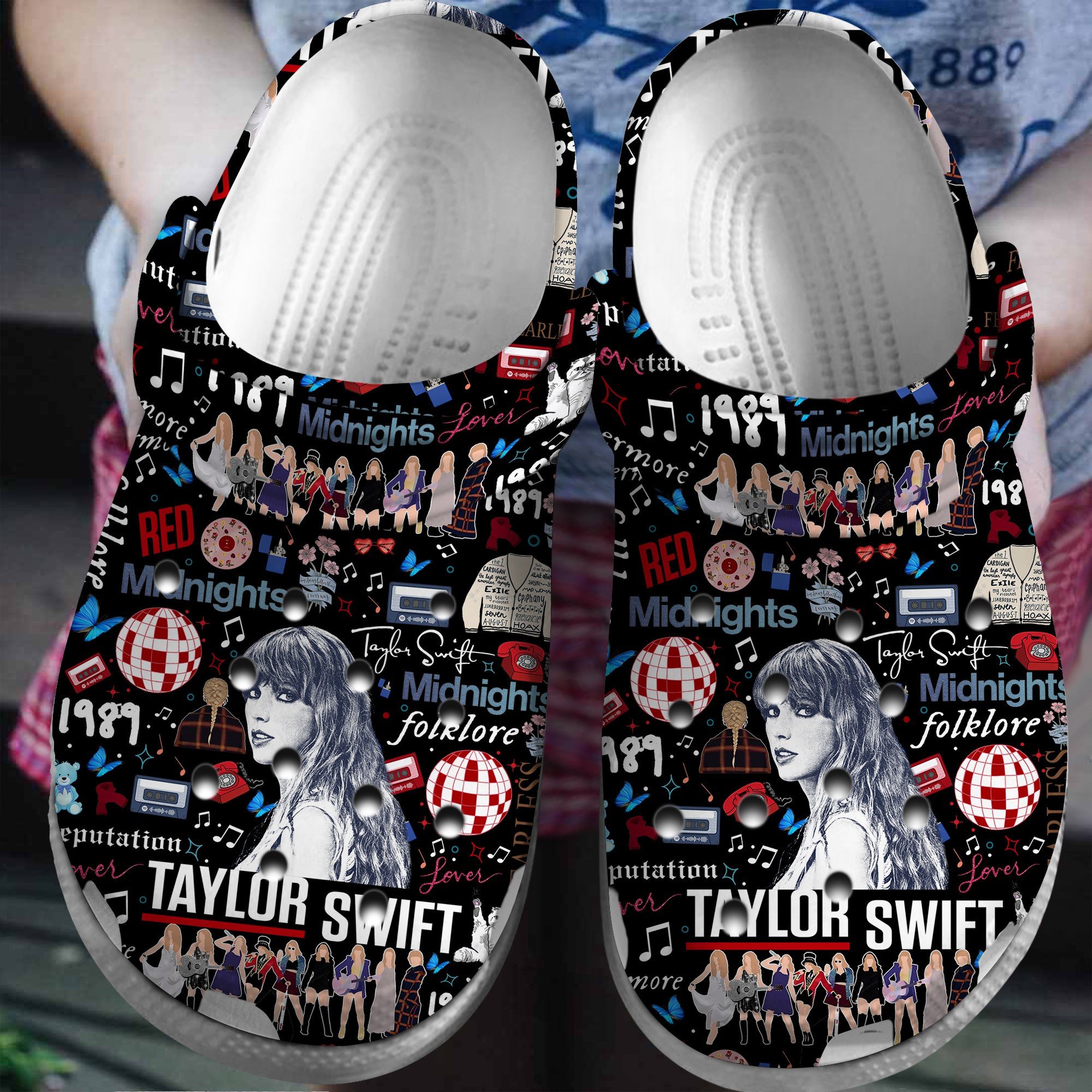 Taylor Swift Music Crocs Crocband Clogs Shoes Comfortable For Men Women and Kids