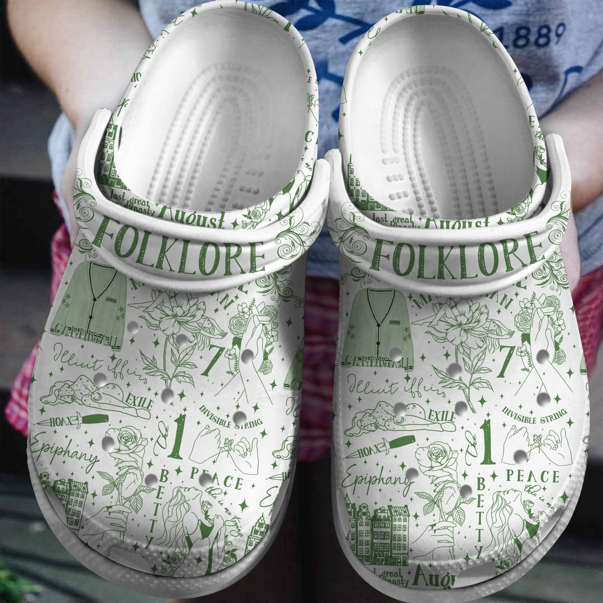 Taylor Swift Music folklore Crocs Crocband Clogs Shoes Comfortable For Men Women and Kids