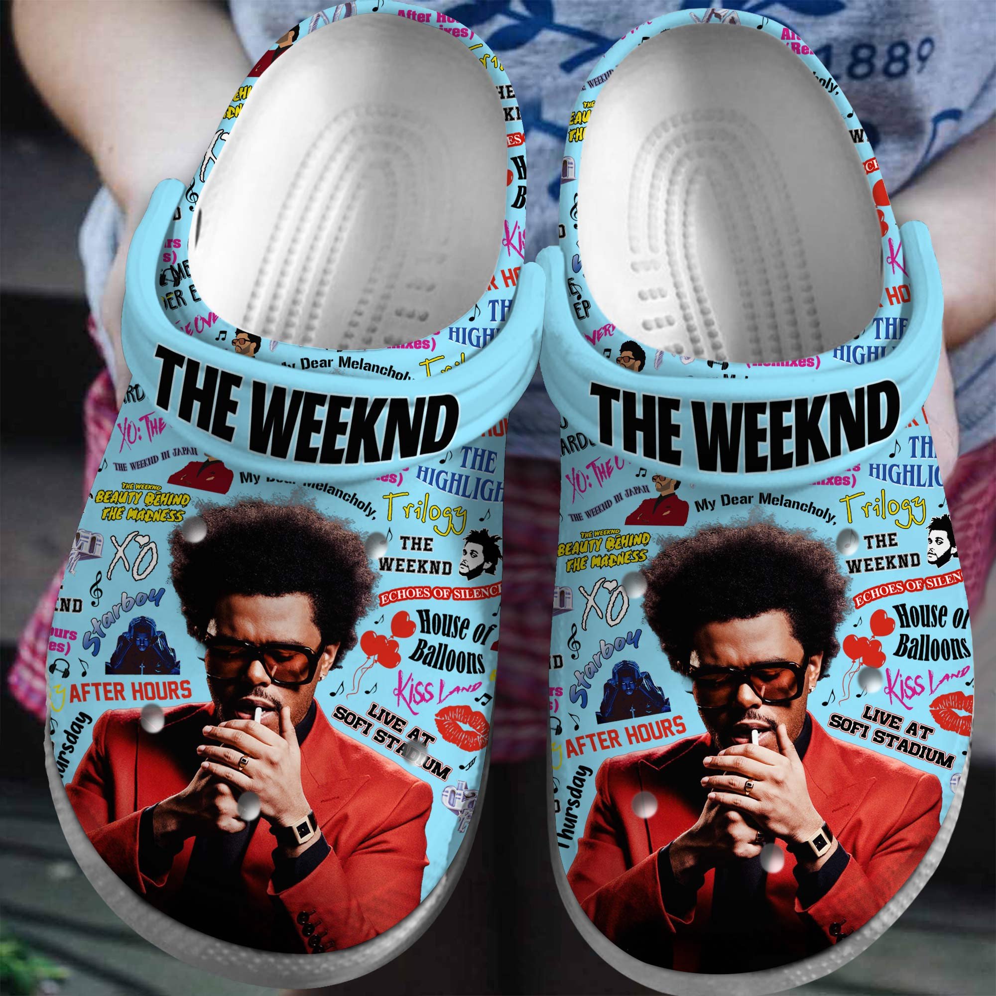 The Weeknd Singer Music Crocs Crocband Clogs Shoes Comfortable For Men Women and Kids
