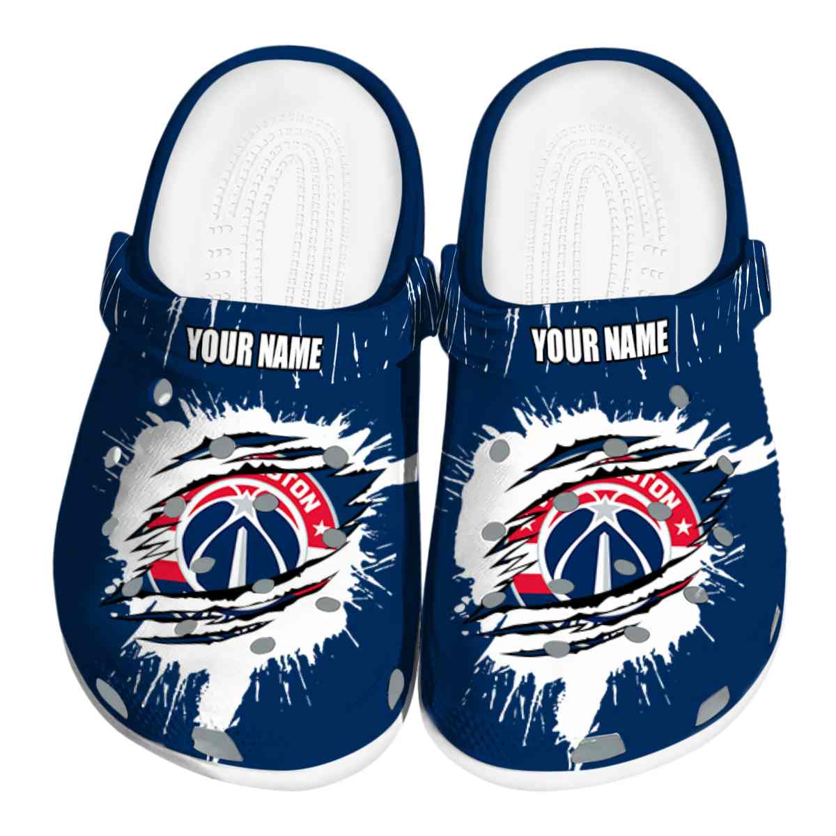 Washington Wizards NBA Sport Crocs Crocband Clogs Shoes Comfortable For Men Women and Kids