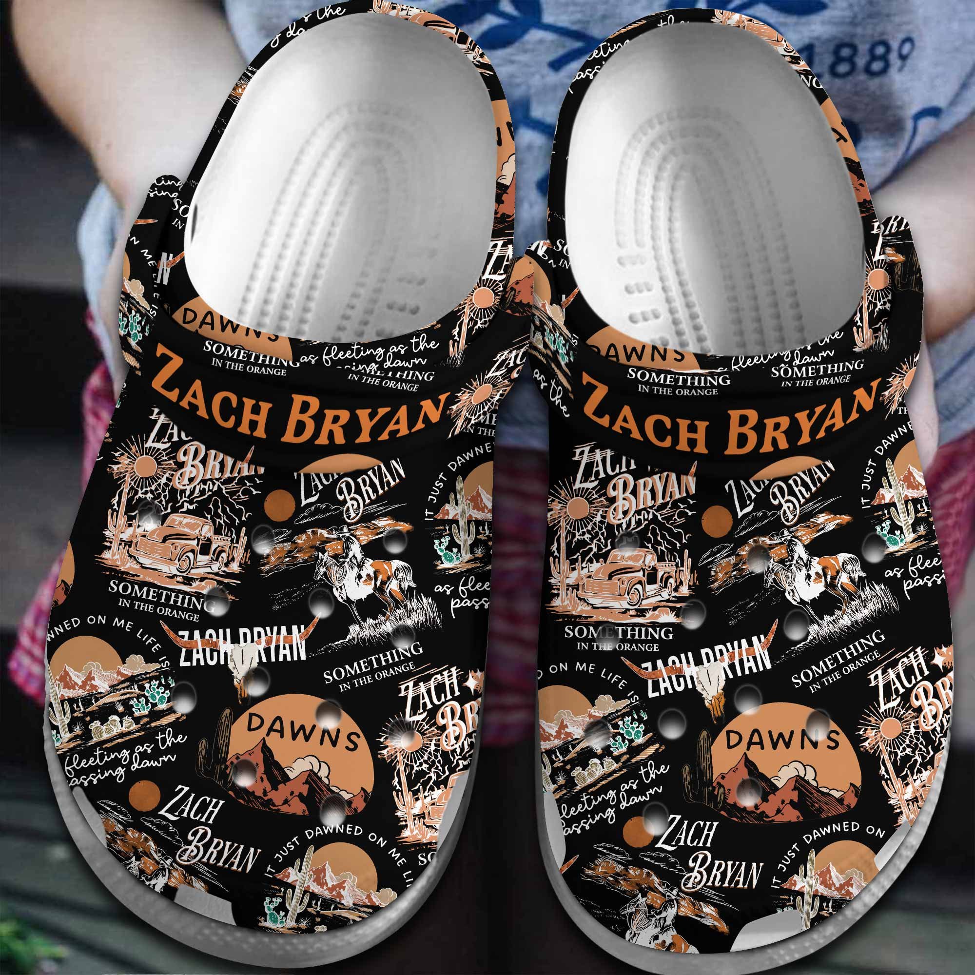 Zach Bryan Singer Music Crocs Crocband Clogs Shoes Comfortable For Men Women and Kids
