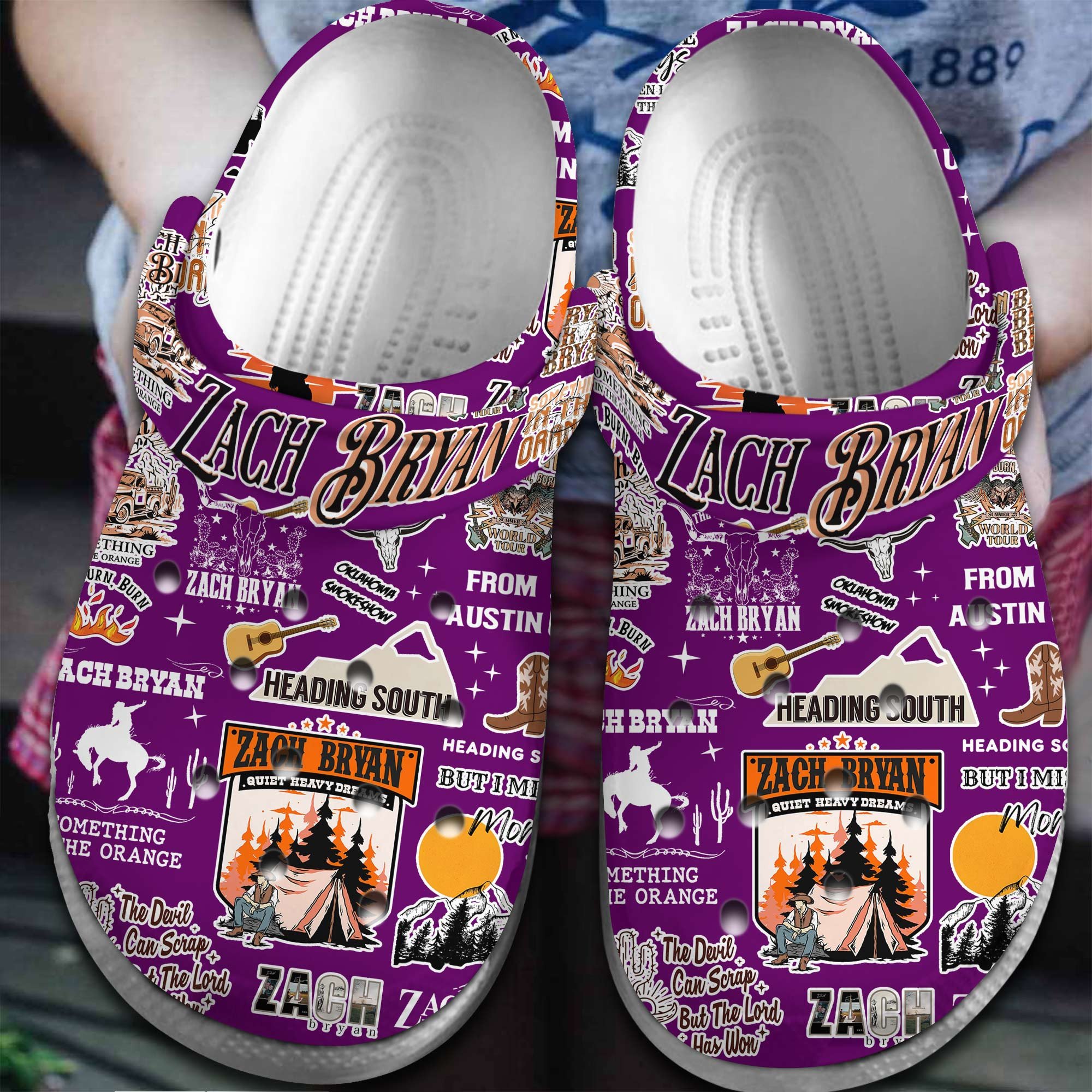 Zach Bryan Singer Music Crocs Crocband Clogs Shoes Comfortable For Men Women and Kids