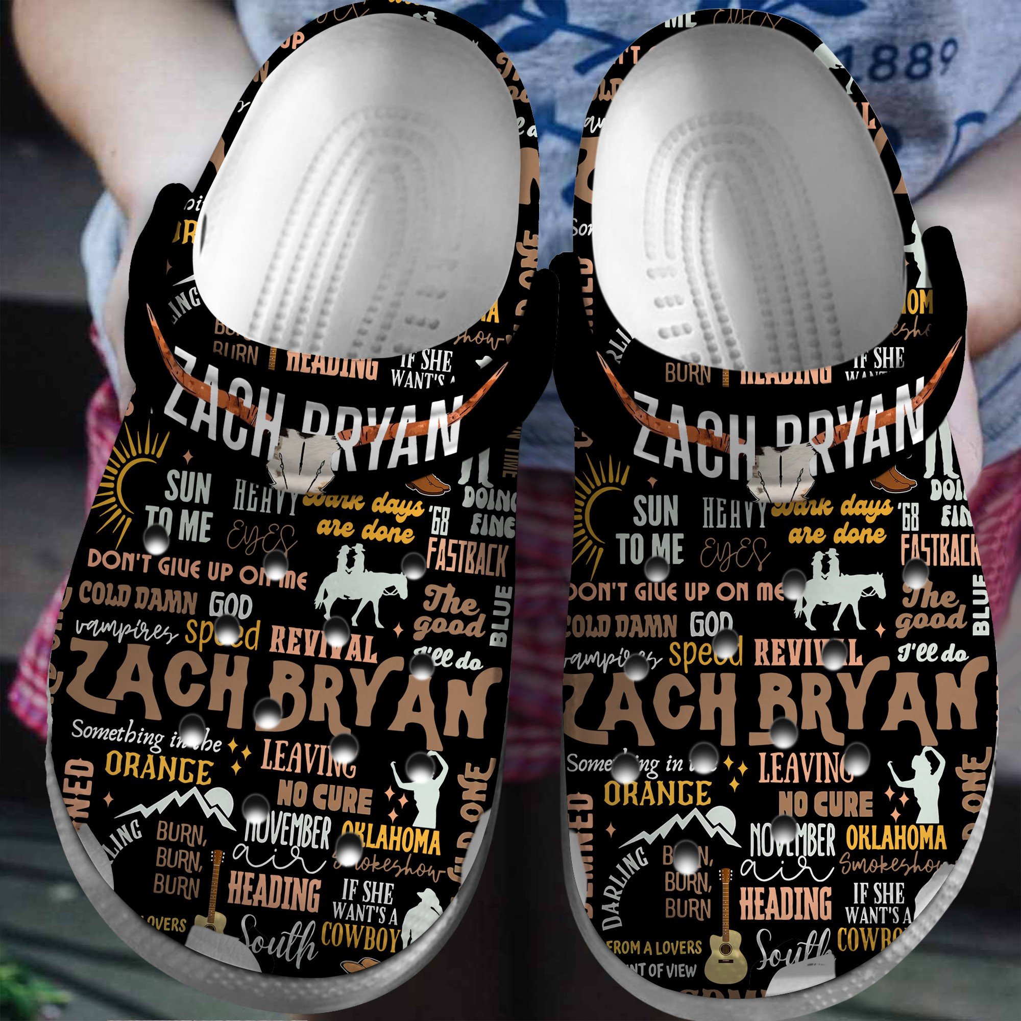 Zach Bryan Singer Music Crocs Crocband Clogs Shoes Comfortable For Men Women and Kids