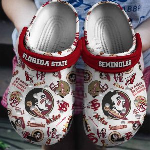 Florida State Seminoles NCAA Sport Crocs Crocband Clogs Shoes Comfortable For Men Women and Kids