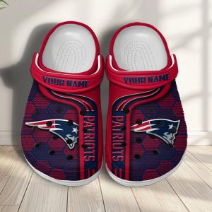 New England Patriots NFL Crocs Crocband Clogs Shoes Comfortable For Men Women and Kids