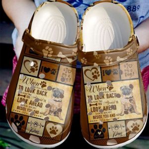 Pug I Will Be There Rubber clog Shoes Comfy Footwear