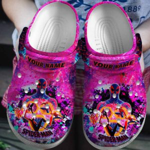 Spider Man Across the SpiderVerse Movie Crocs Crocband Clogs Shoes For Men Women and Kids