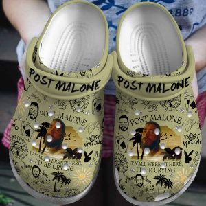 Premium Post Malone Music Crocs Crocband Clogs Shoes Comfortable For Men Women and Kids